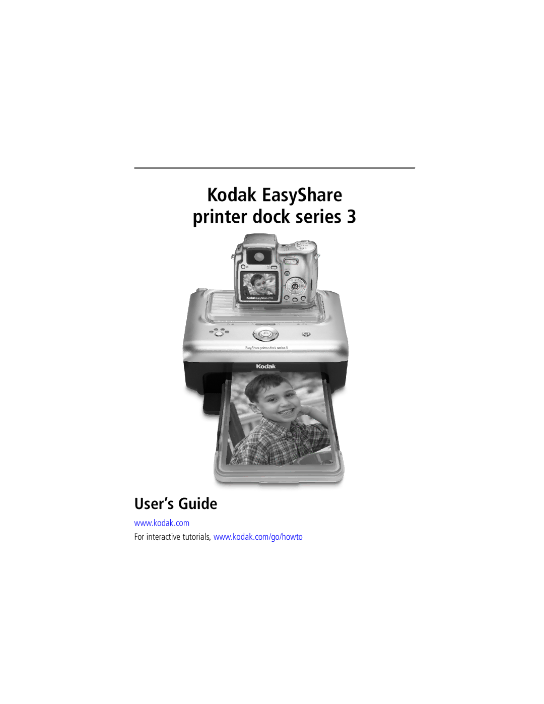 Kodak Series 3 manual Kodak EasyShare Printer dock series, User’s Guide 