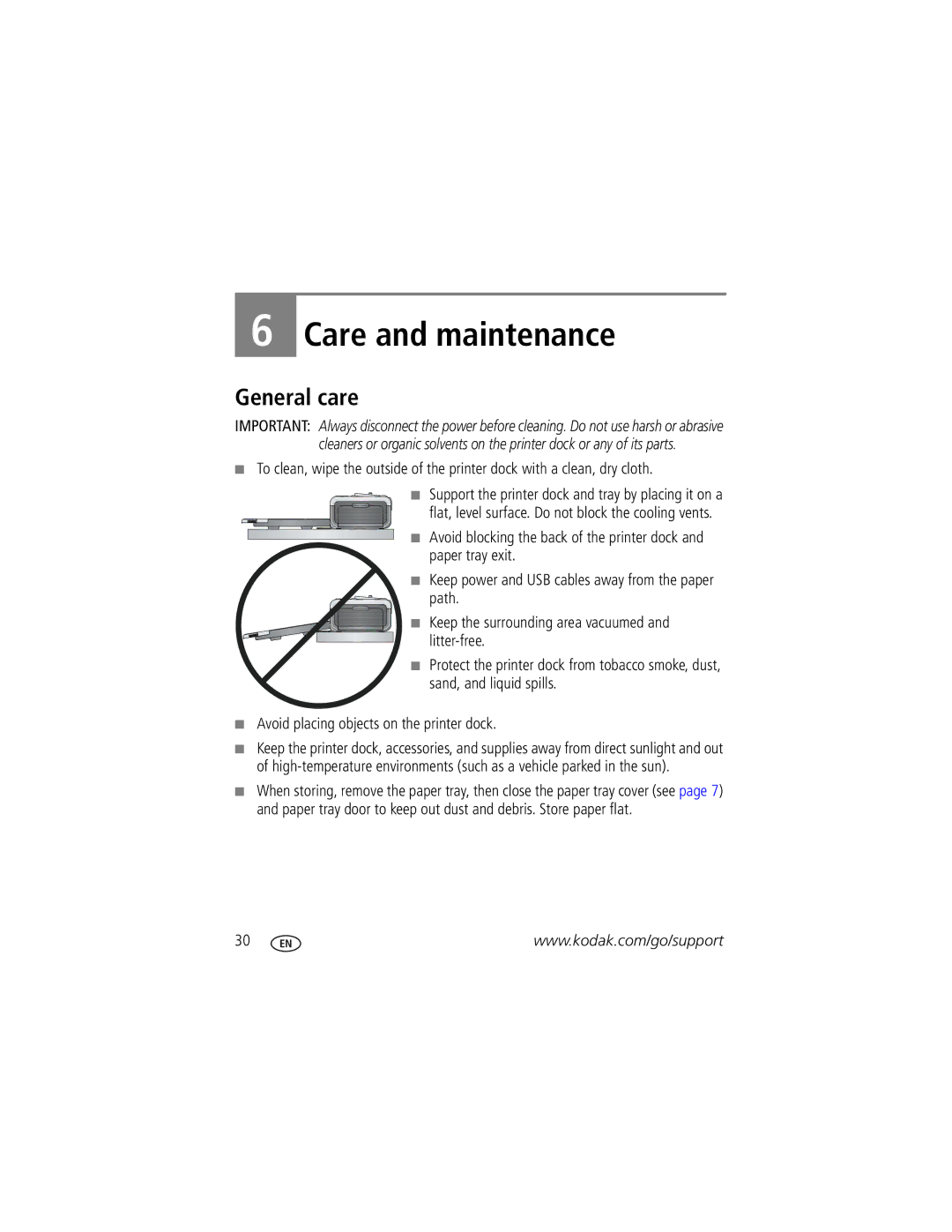 Kodak Series 3 manual Care and maintenance, General care 