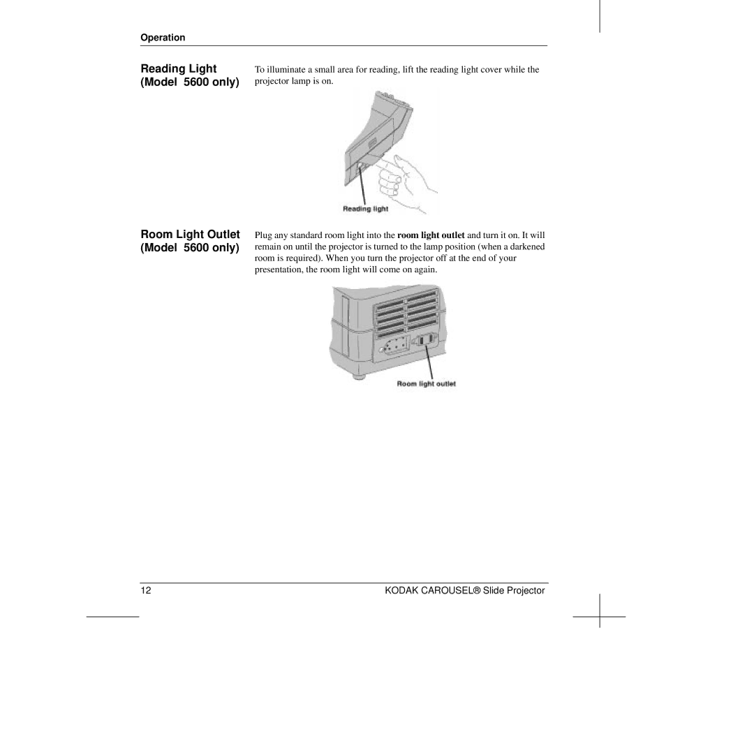 Kodak Slide Projector manual Operation 