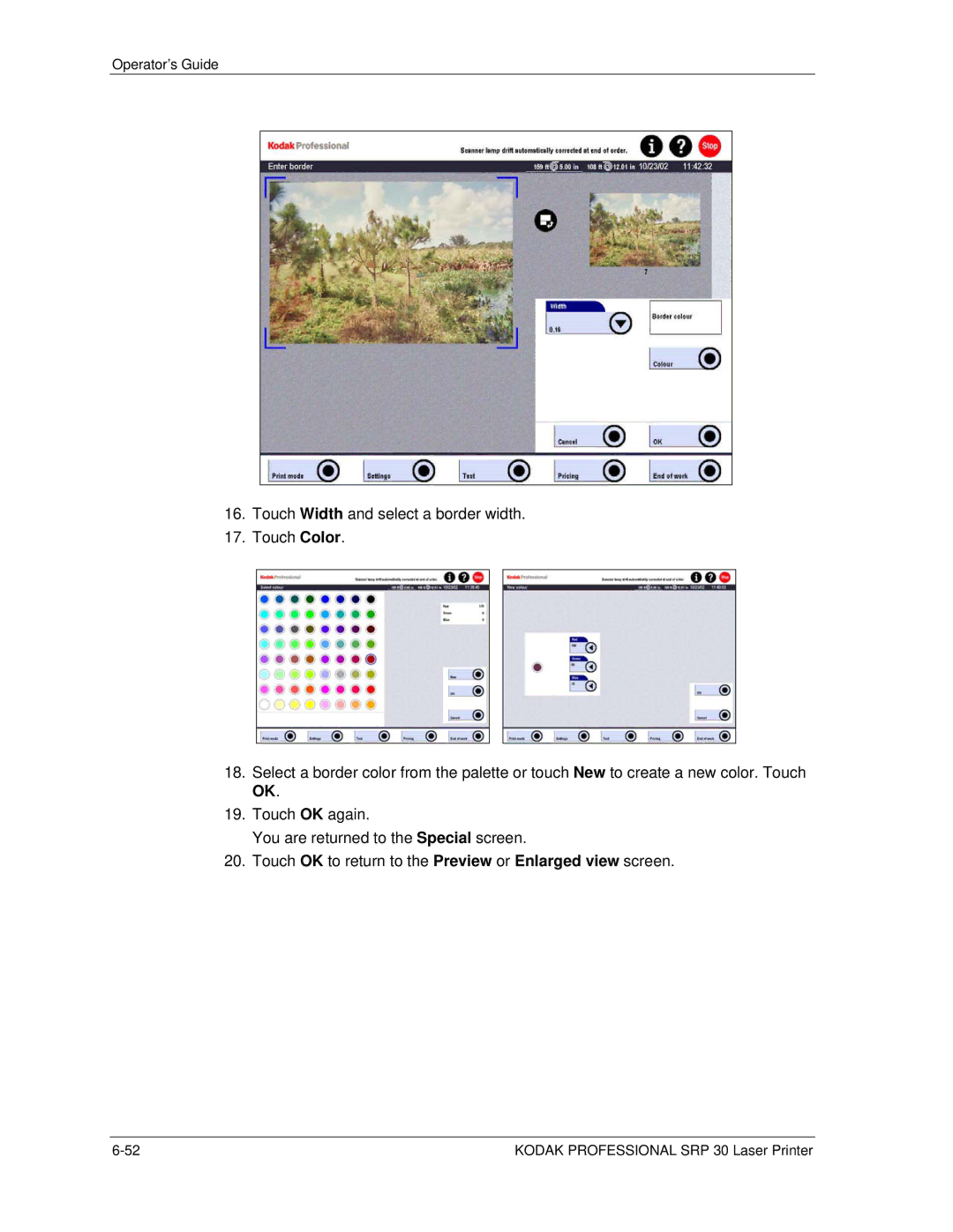 Kodak SRP 30 manual Operator’s Guide 