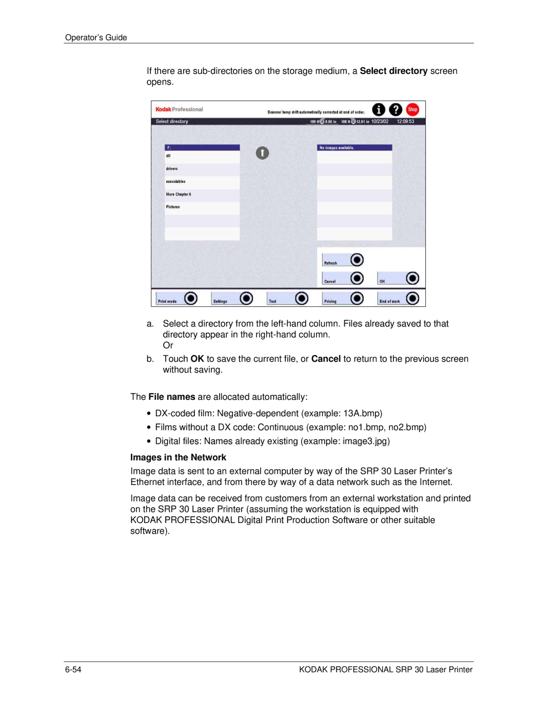 Kodak SRP 30 manual Images in the Network 