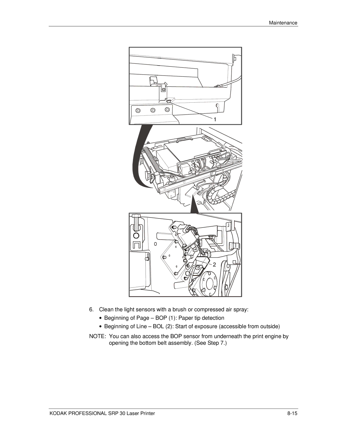 Kodak SRP 30 manual Maintenance 