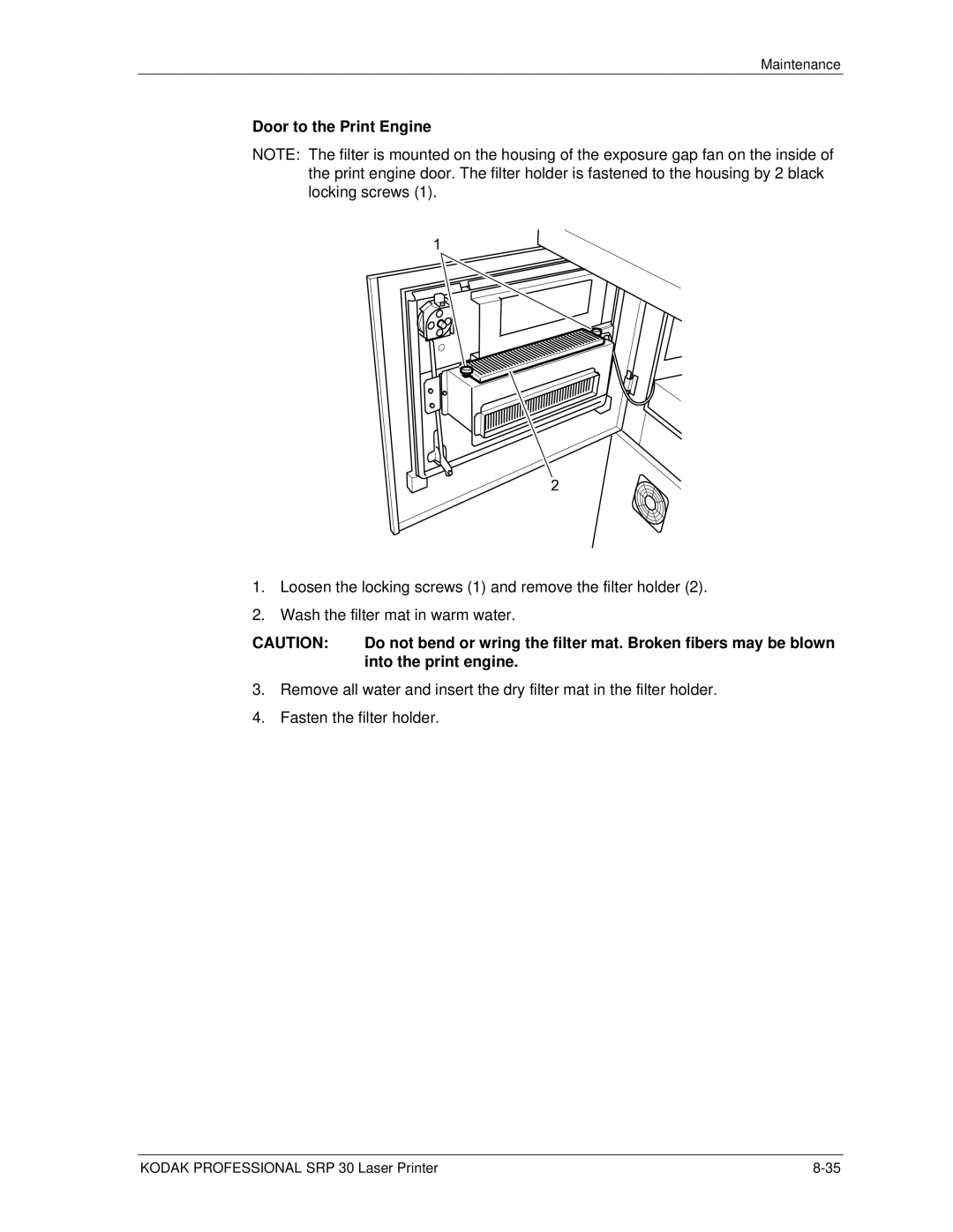 Kodak SRP 30 manual Door to the Print Engine, Into the print engine 