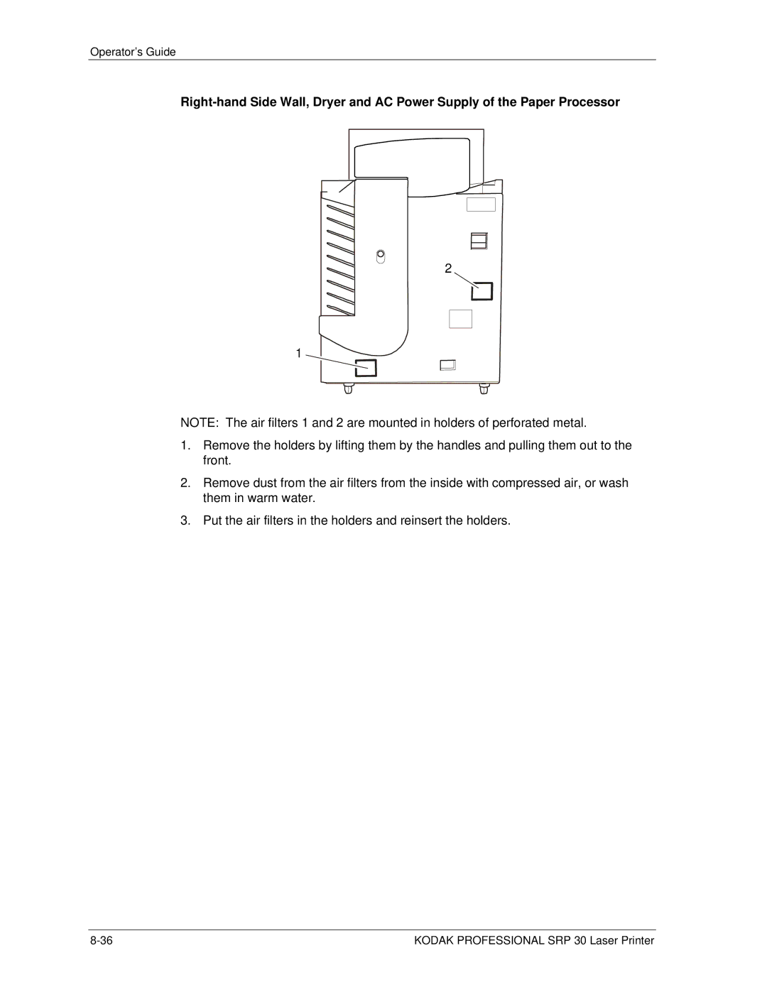 Kodak SRP 30 manual Operator’s Guide 