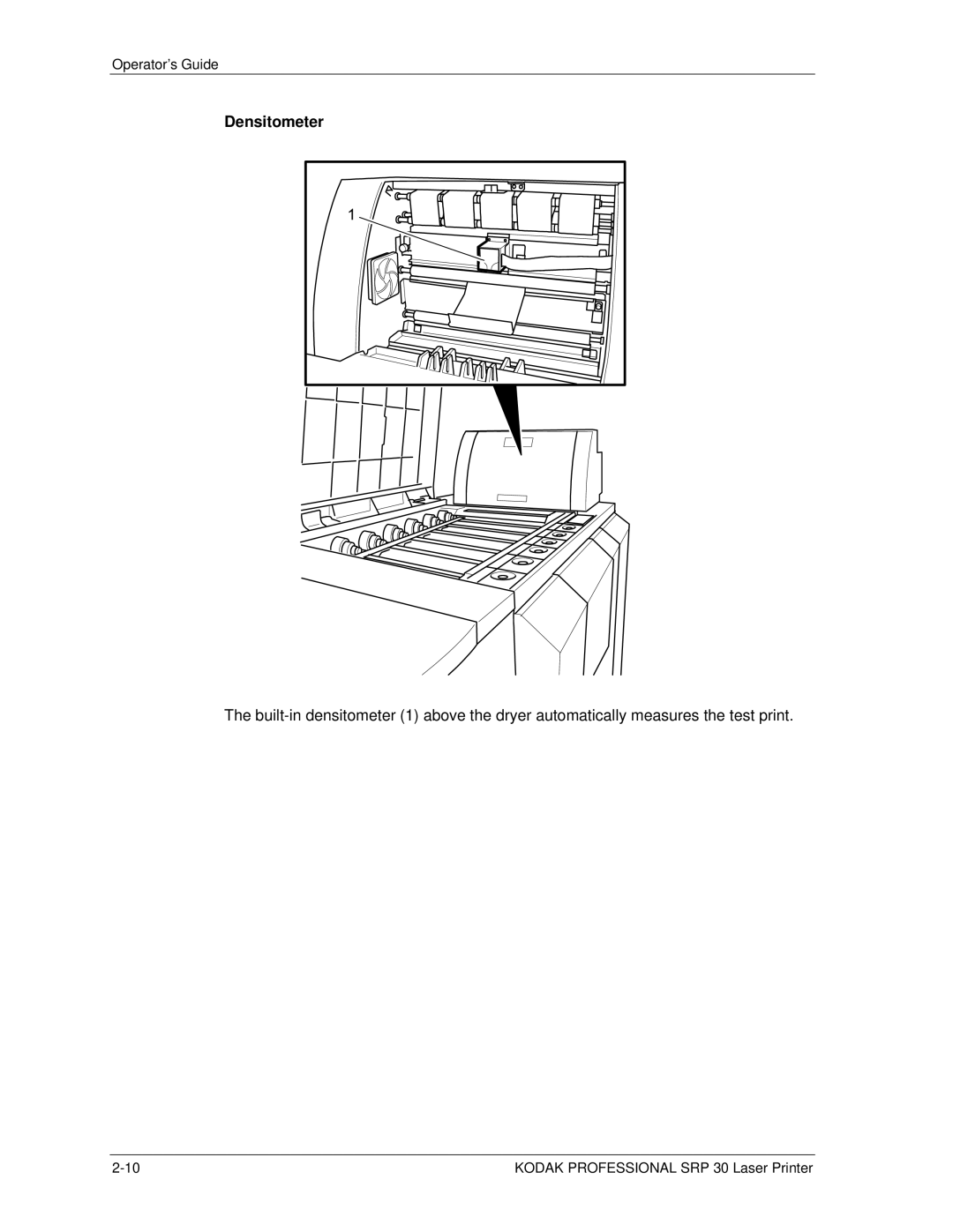 Kodak SRP 30 manual Densitometer 