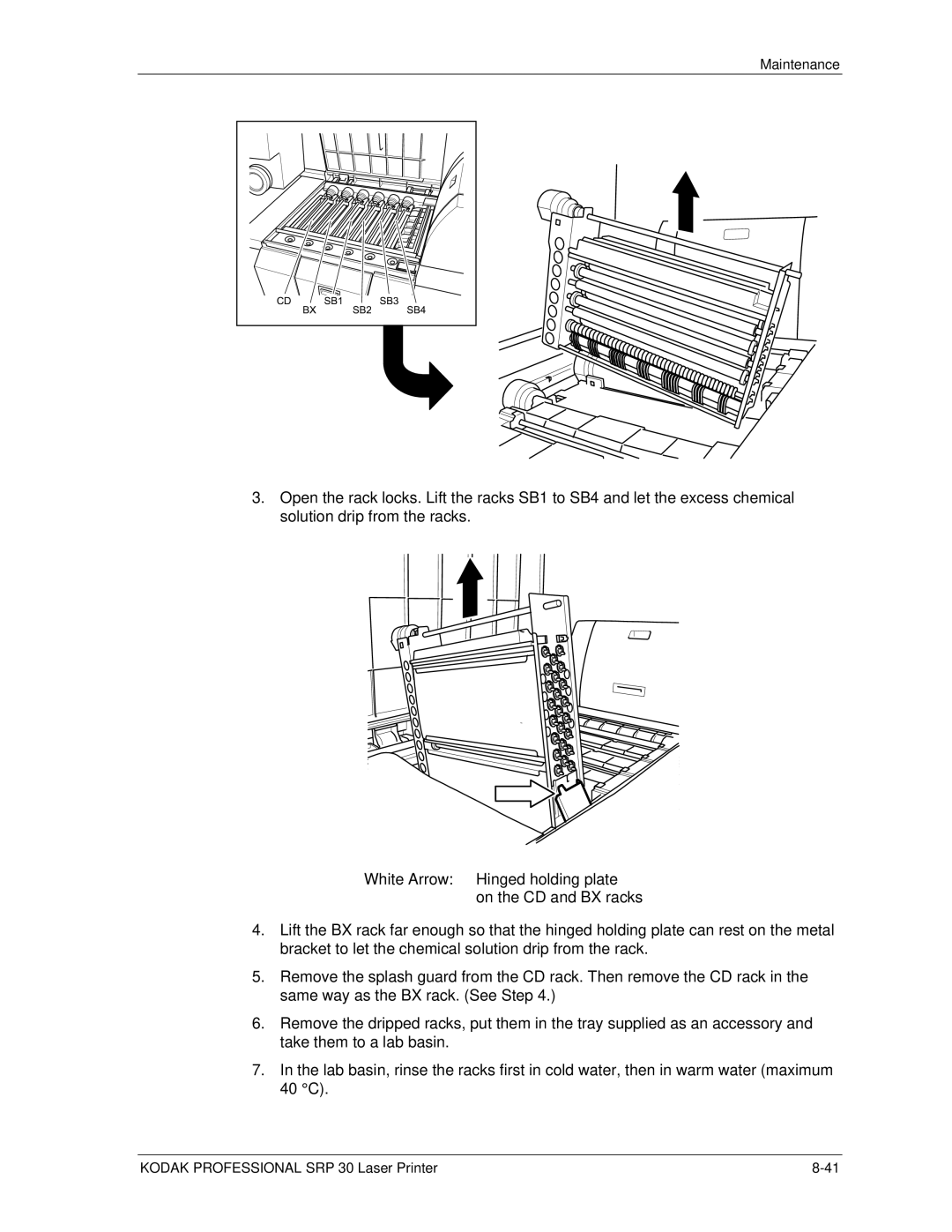 Kodak SRP 30 manual Maintenance 