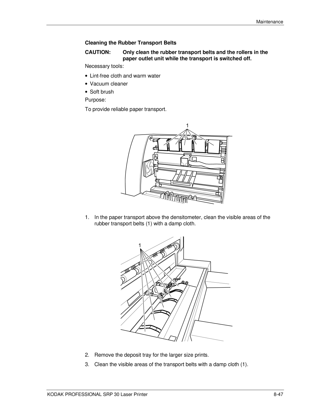 Kodak SRP 30 manual Maintenance 