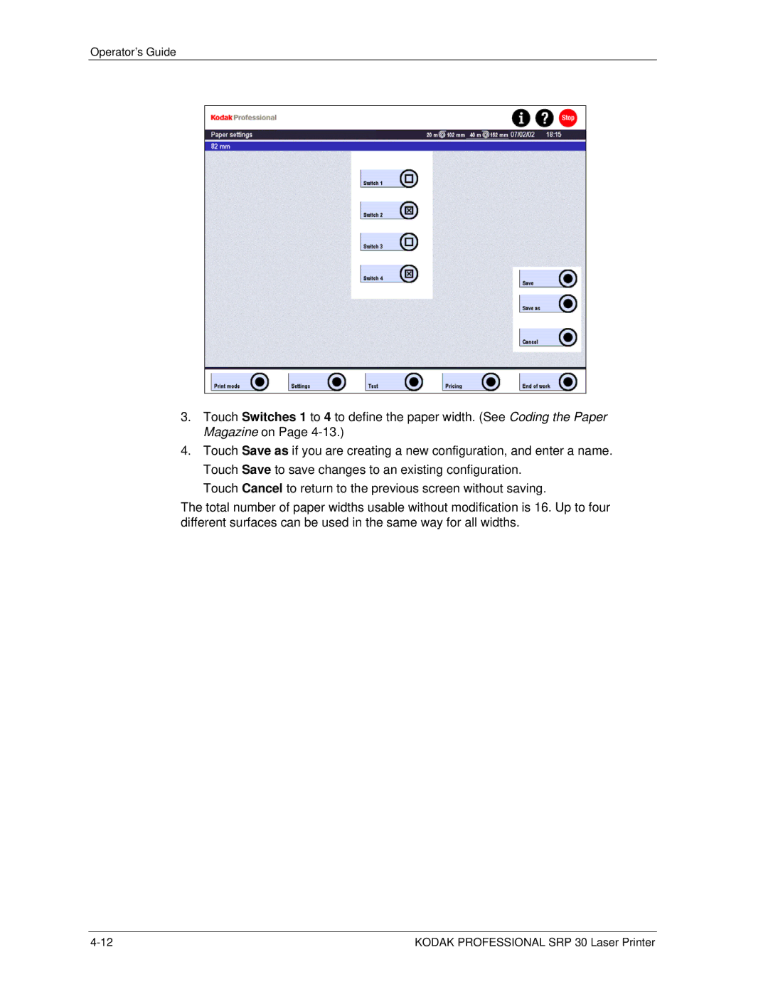 Kodak SRP 30 manual Operator’s Guide 