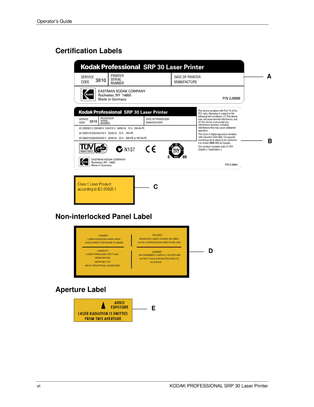 Kodak SRP 30 manual Operator’s Guide 