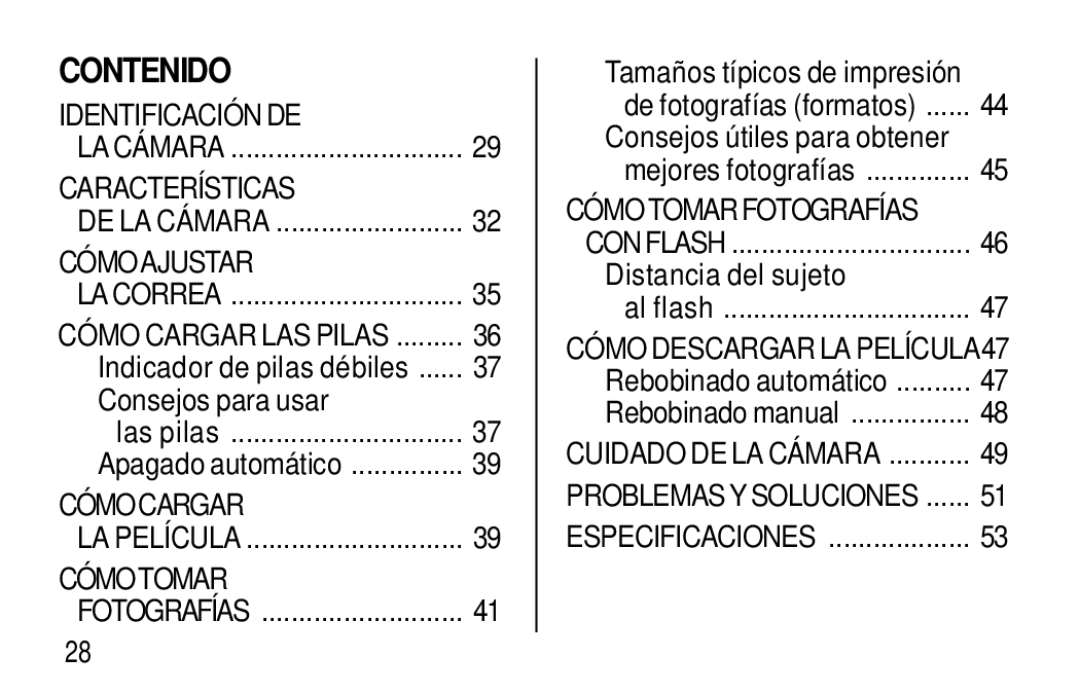 Kodak T20 user manual Contenido, CÓ Moajustar 