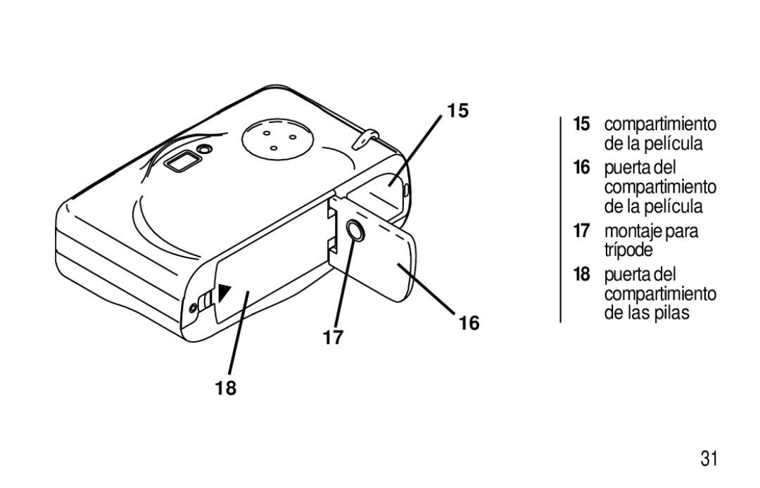 Kodak T20 user manual Montaje para trípode 