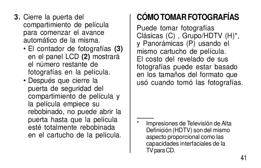 Kodak T20 user manual CÓ MO Tomar Fotografías 