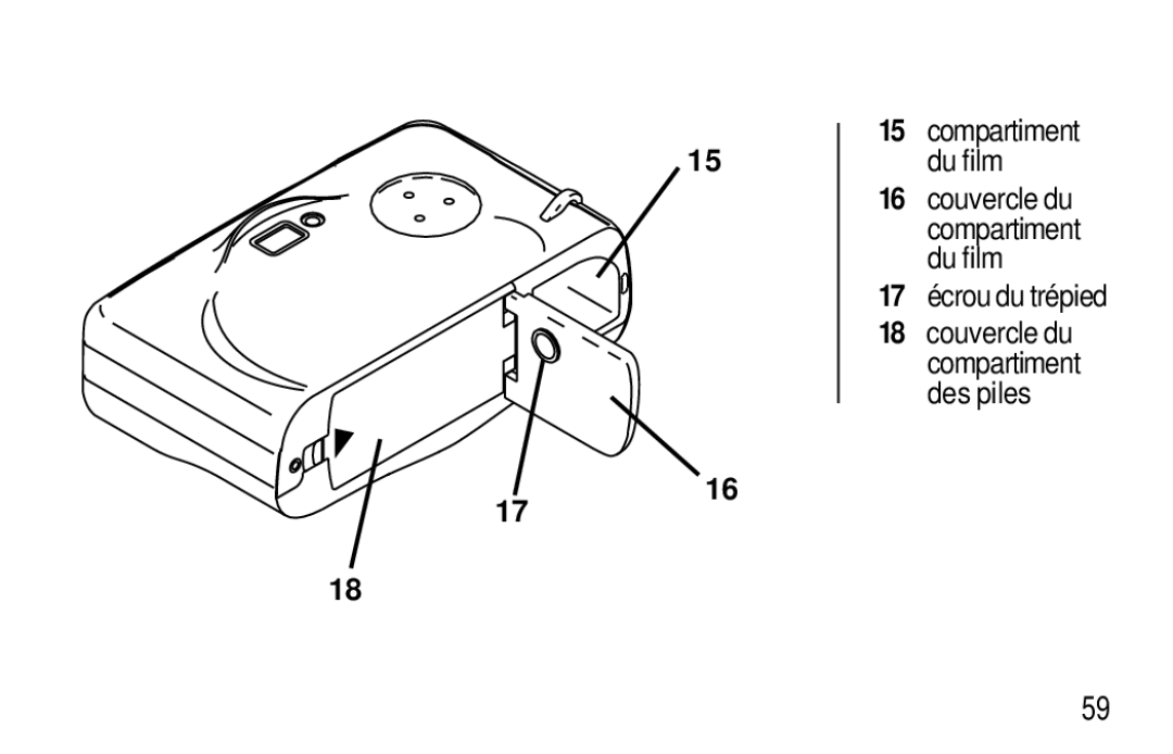 Kodak T20 user manual 17 écrou du trépied 