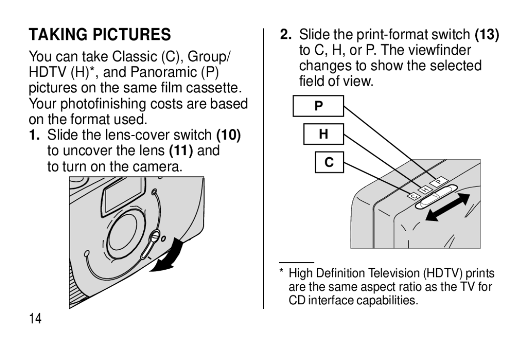 Kodak T30 user manual Taking Pictures 