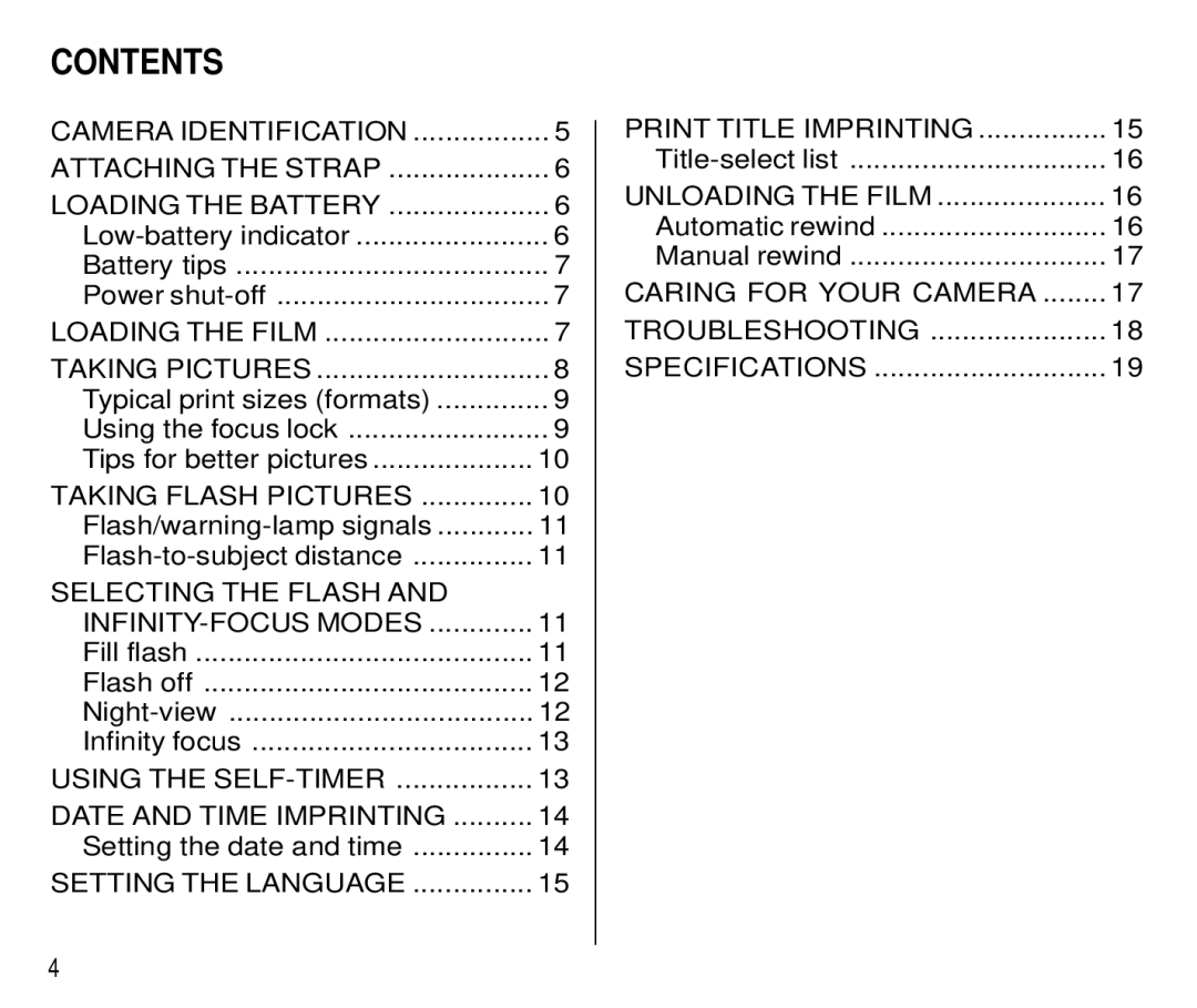 Kodak T550 manual Contents 