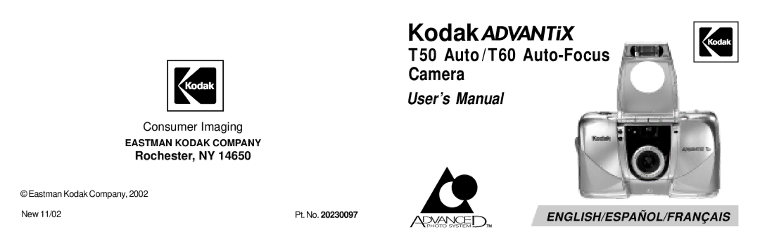 Kodak T50, T60 user manual Kodak 