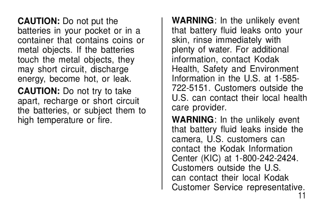 Kodak T50, T60 user manual Customer Service representative 