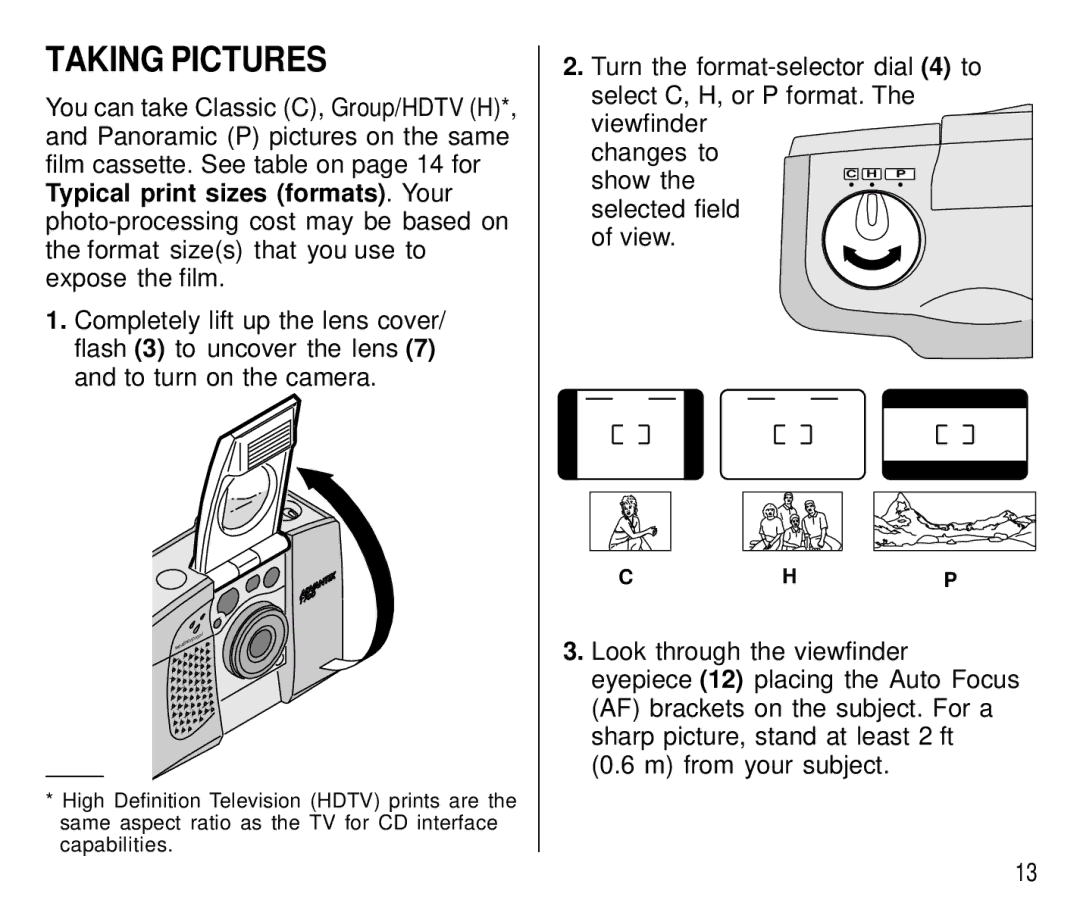 Kodak T700 manual Taking Pictures 