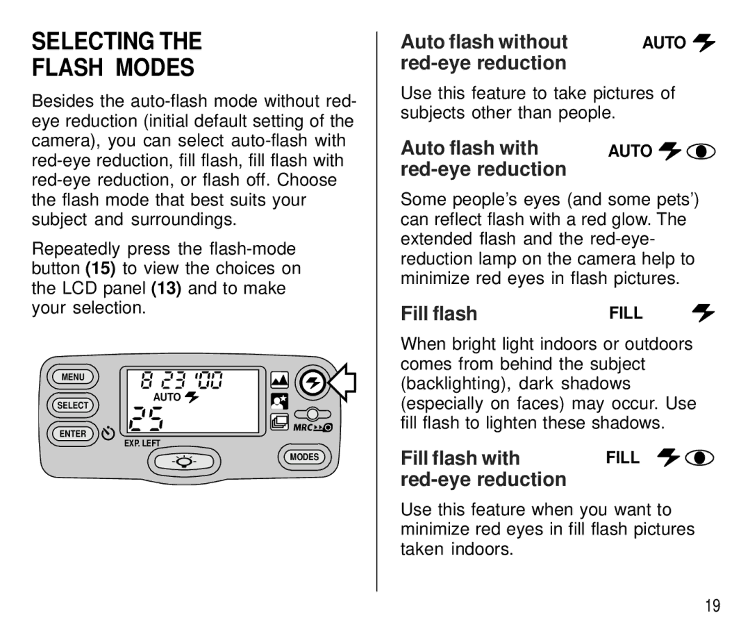 Kodak T700 manual Selecting Flash Modes 