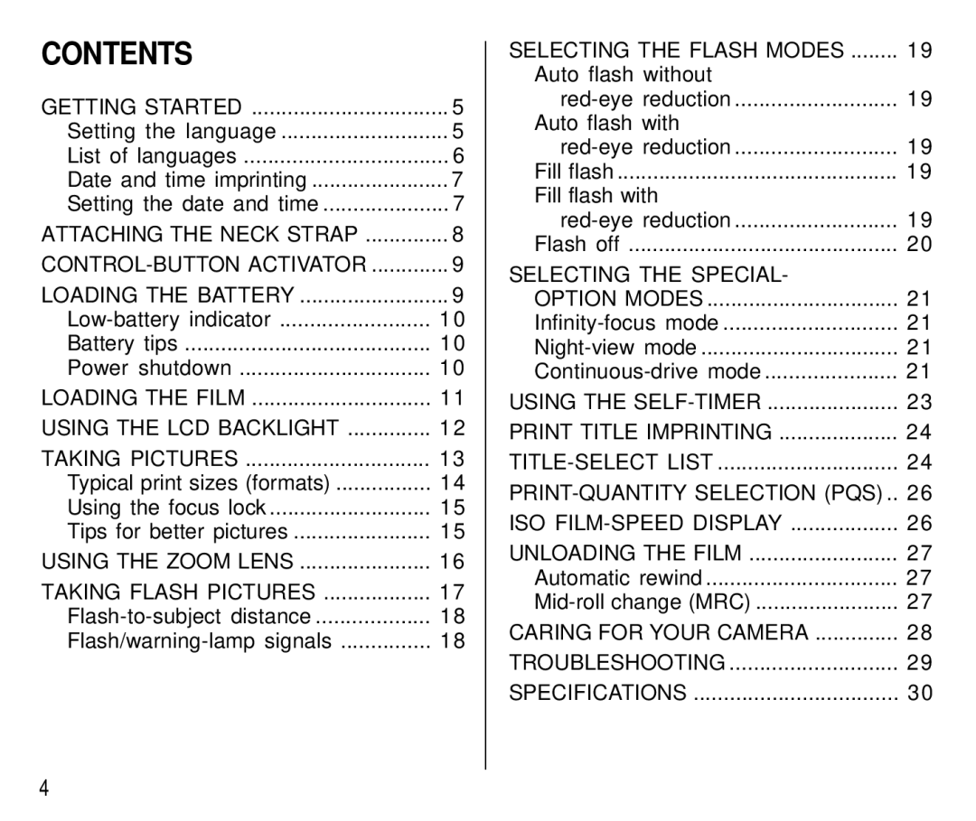 Kodak T700 manual Contents 