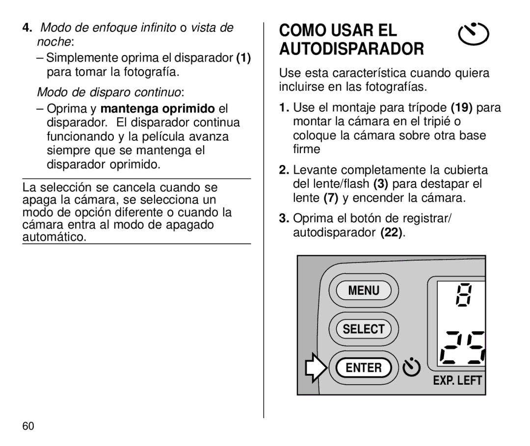 Kodak T700 manual Como Usar EL Autodisparador, Oprima el botón de registrar 