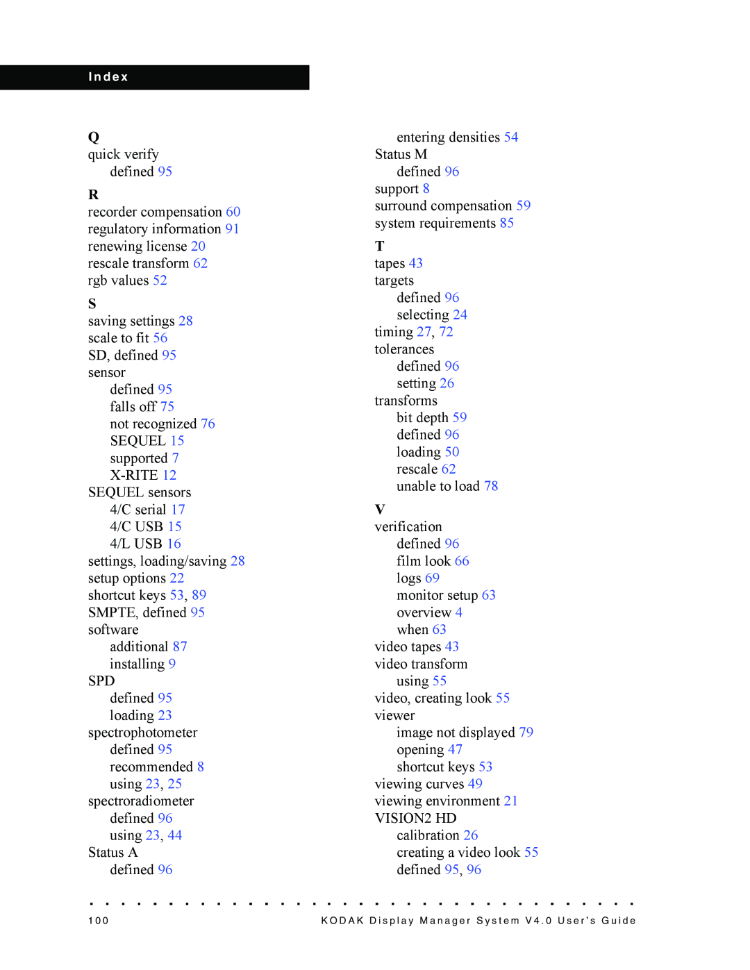 Kodak VERSION 4.0, 4F3698 manual Verification 