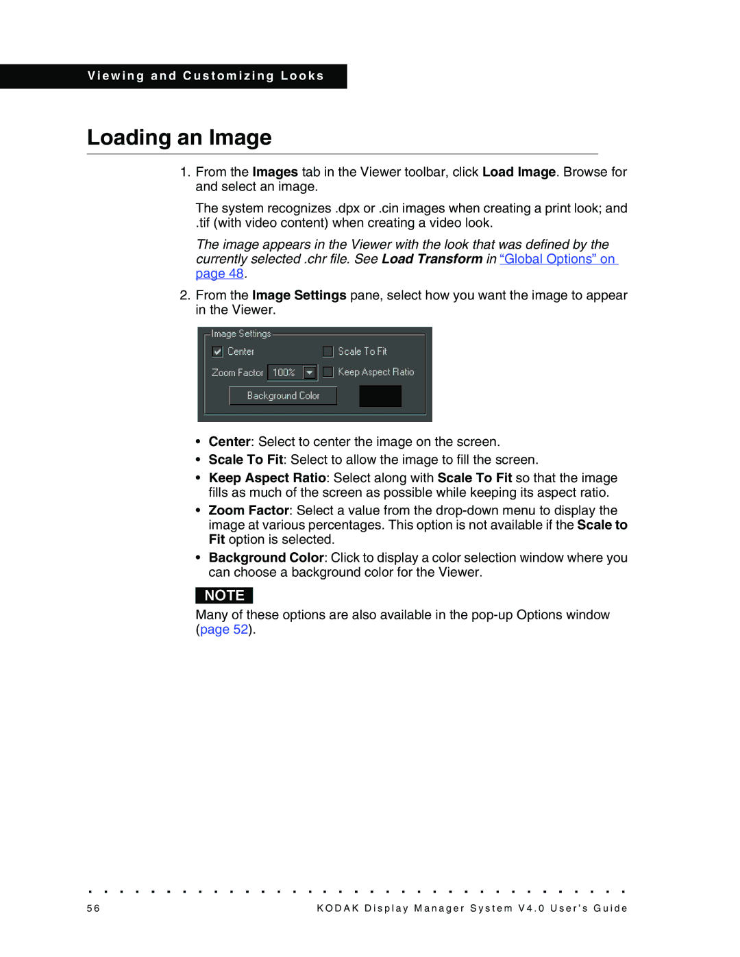 Kodak VERSION 4.0, 4F3698 manual Loading an Image 