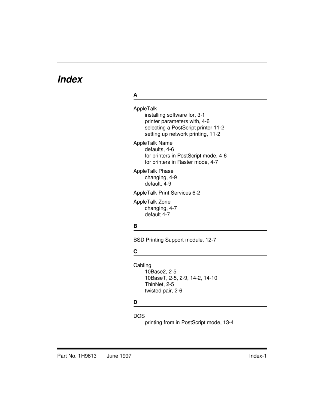 Kodak XLS 8400 setup guide Index, Dos 