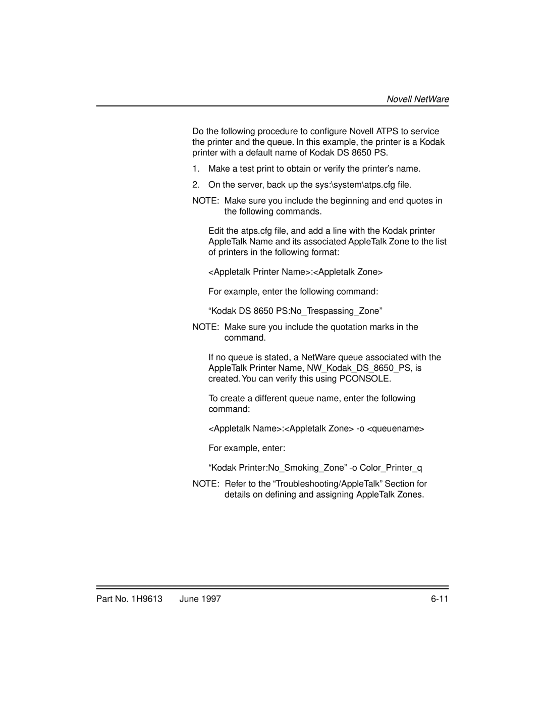 Kodak XLS 8400 setup guide Novell NetWare 