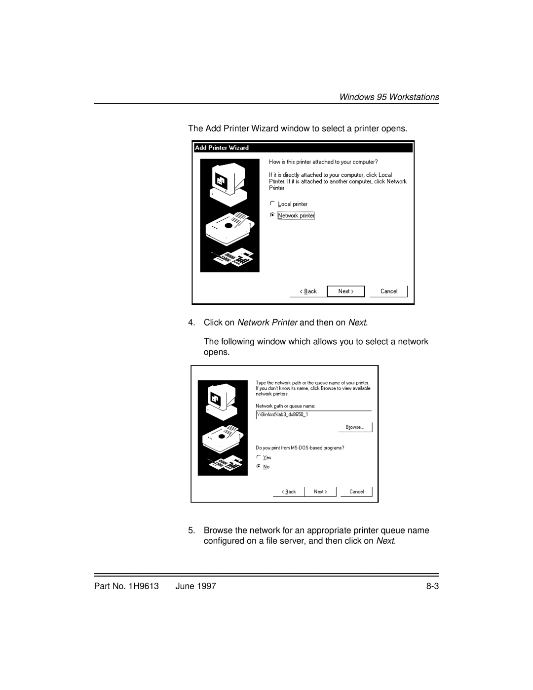 Kodak XLS 8400 setup guide Windows 95 Workstations 