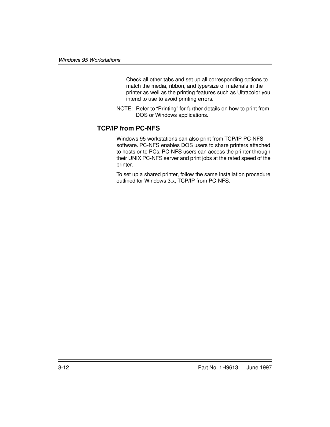 Kodak XLS 8400 setup guide TCP/IP from PC-NFS 