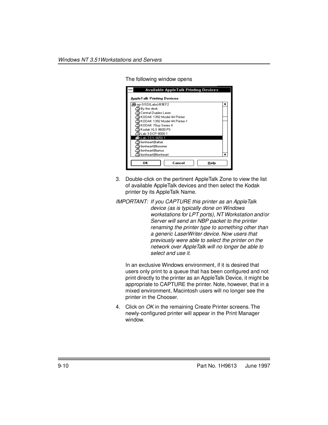 Kodak XLS 8400 setup guide Windows NT 3.51Workstations and Servers 