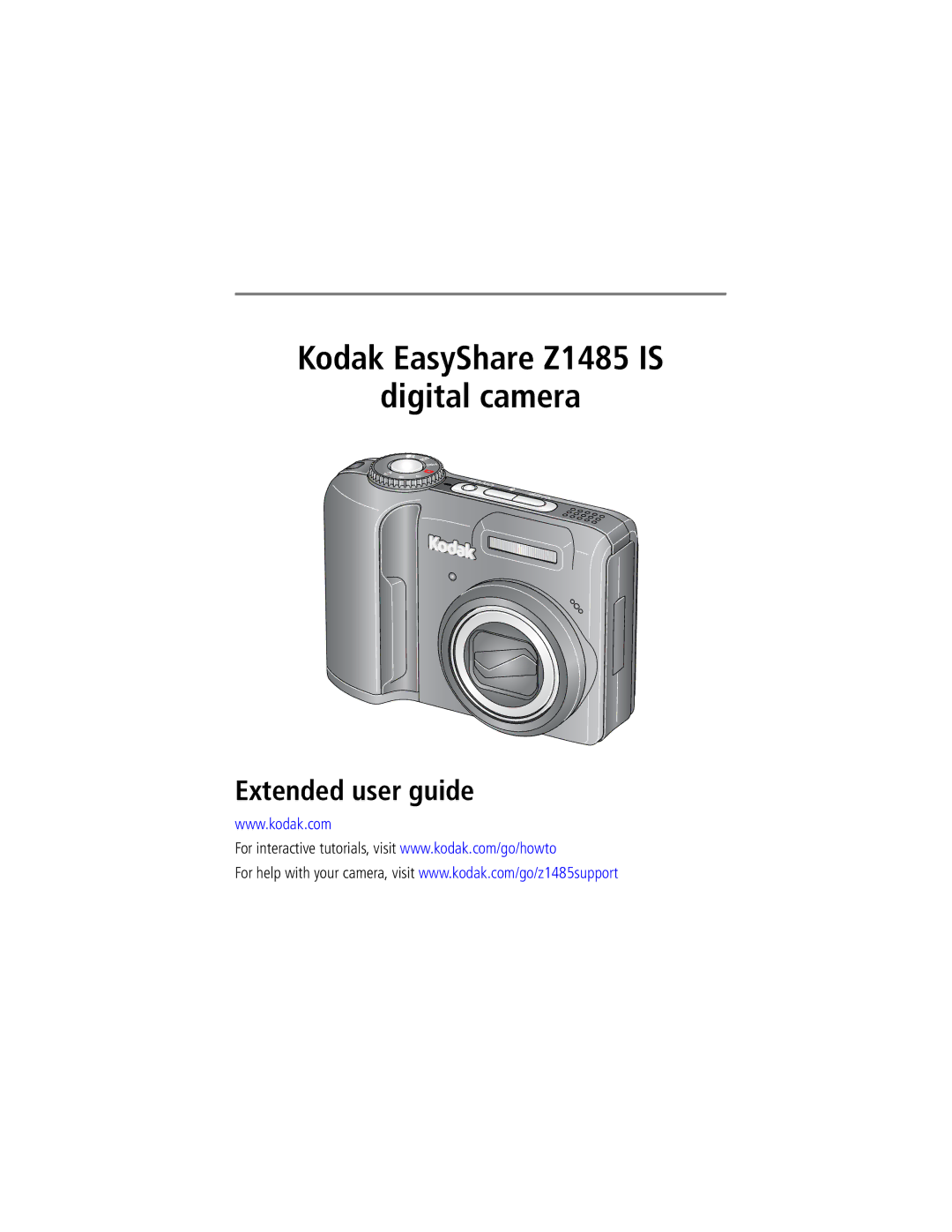 Kodak Z1485 IS manual Kodak EasyShare Z1485 is Digital camera 