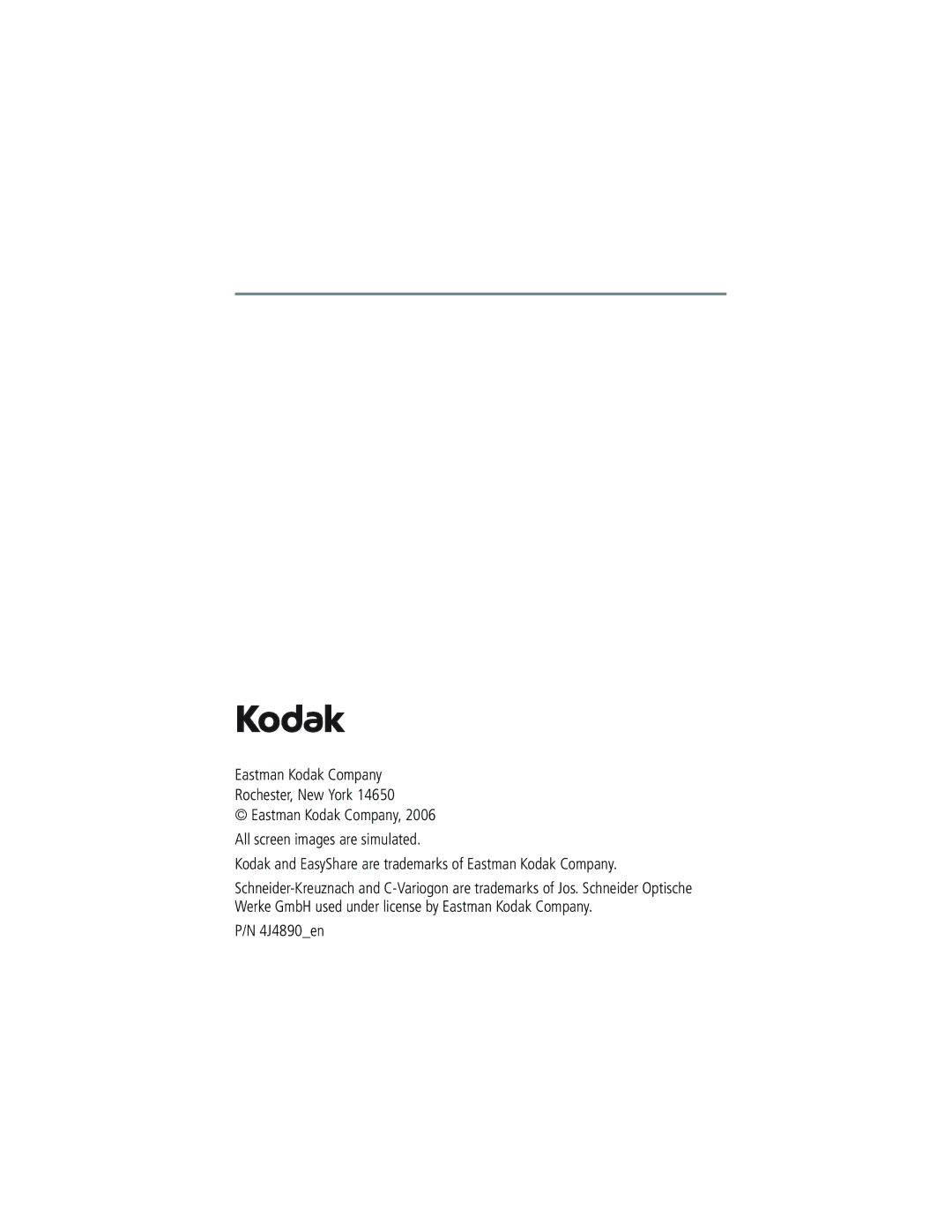 Kodak Z710 manual Eastman Kodak Company Rochester, New York, Kodak and EasyShare are trademarks of Eastman Kodak Company 