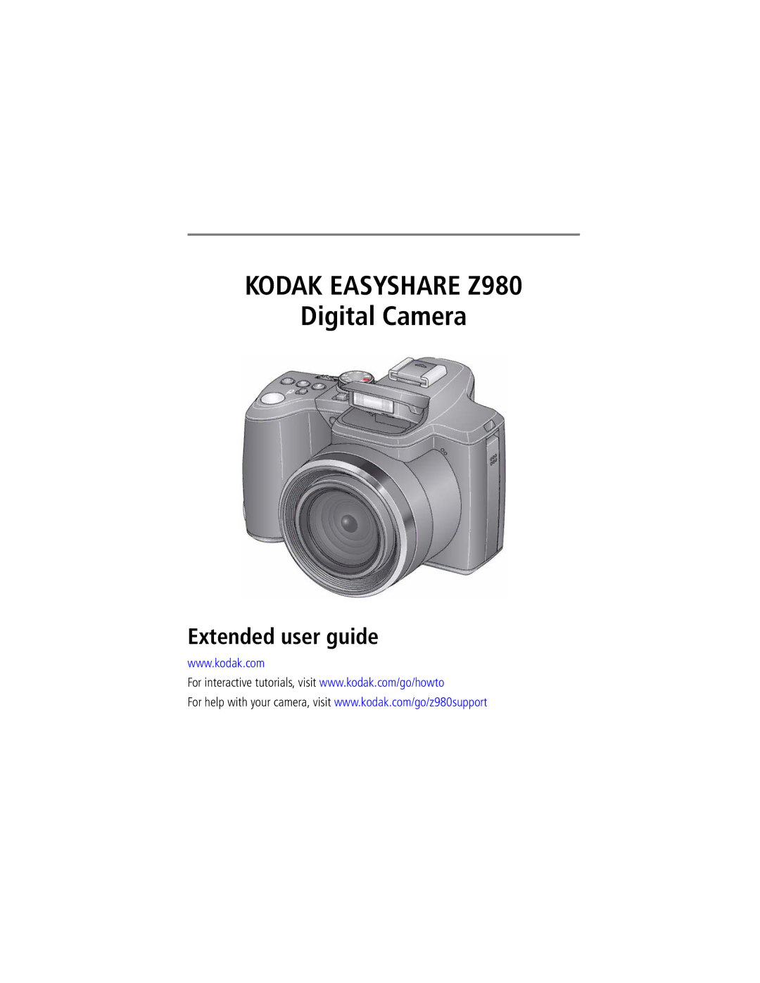 Kodak manual Kodak Easyshare Z980 