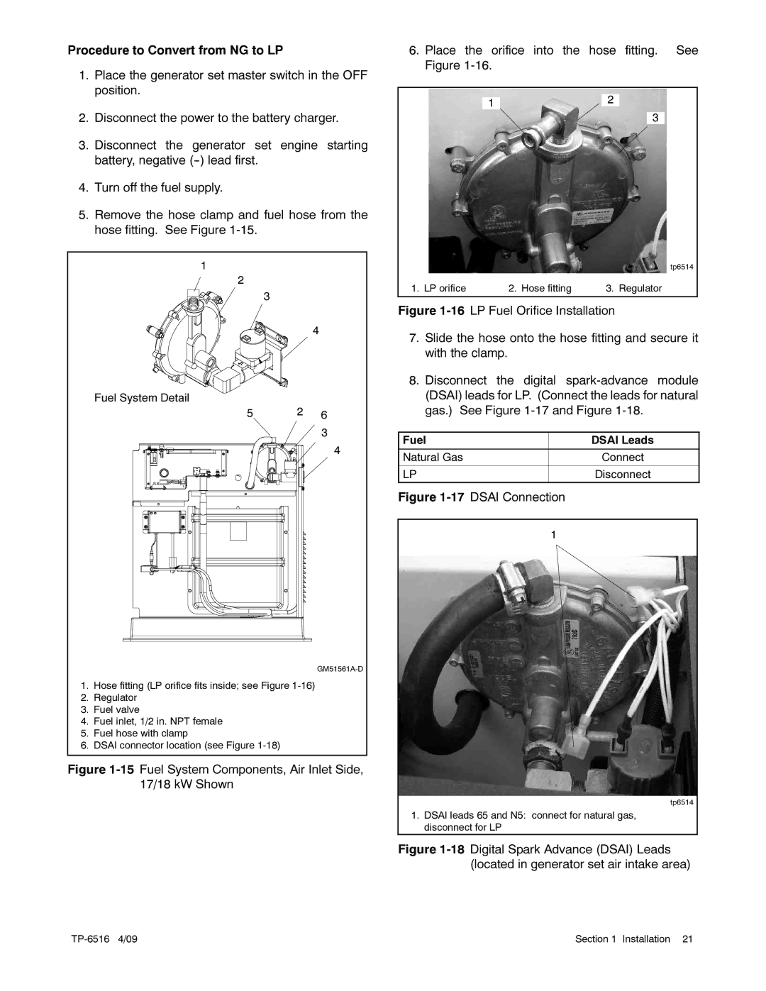 Kohler 12RESM1 manual Dsai Connection 