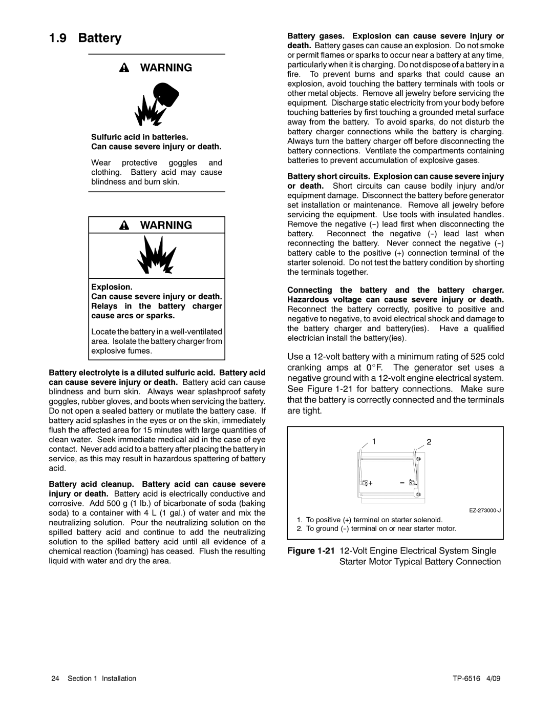 Kohler 12RESM1 manual EZ-273000-J 