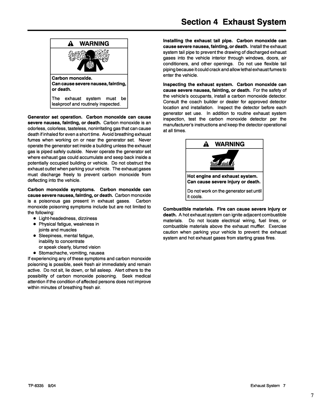 Kohler 10ERG, 15ERG, 13ERG manual Exhaust System 