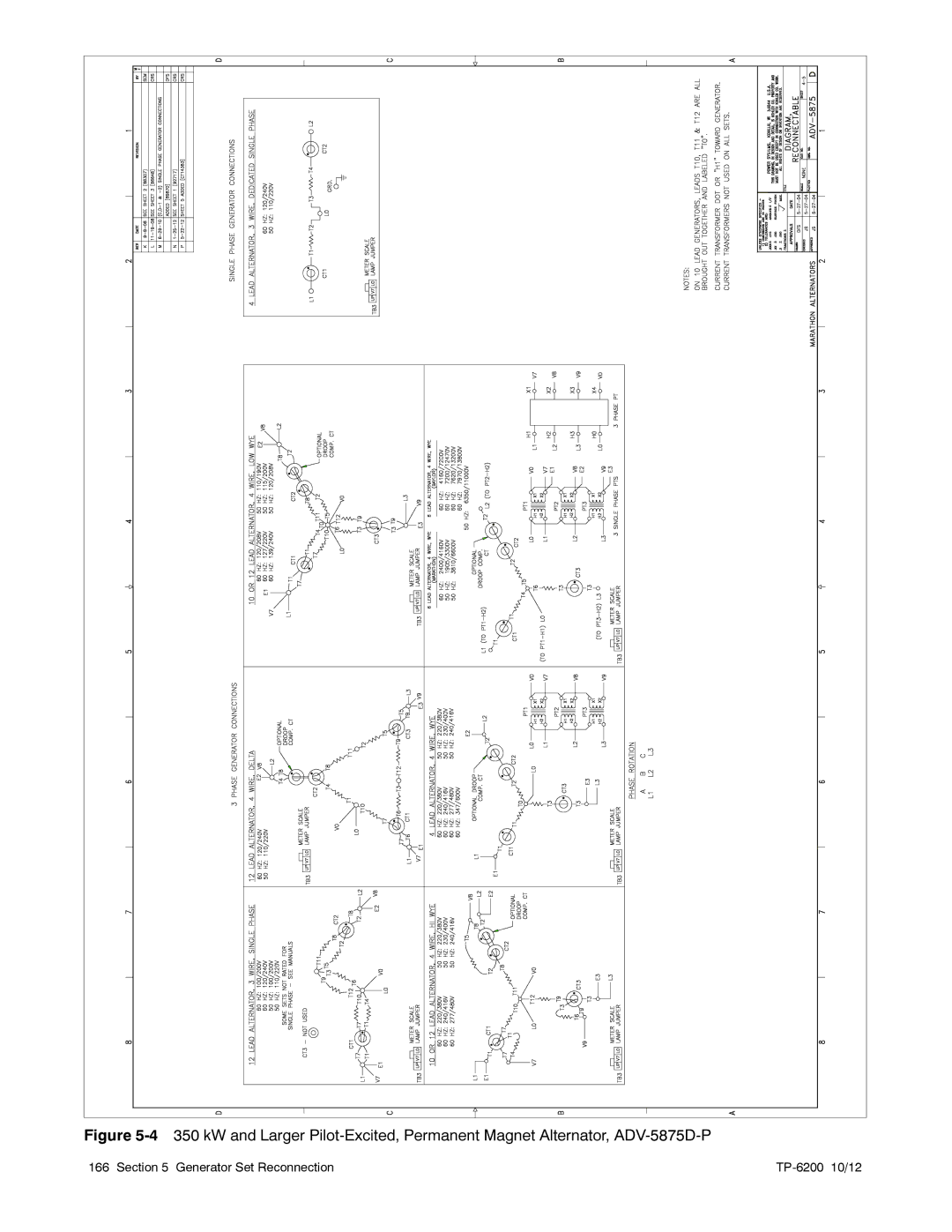 Kohler 20-3250 kW manual Generator Set Reconnection TP-6200 10/12 