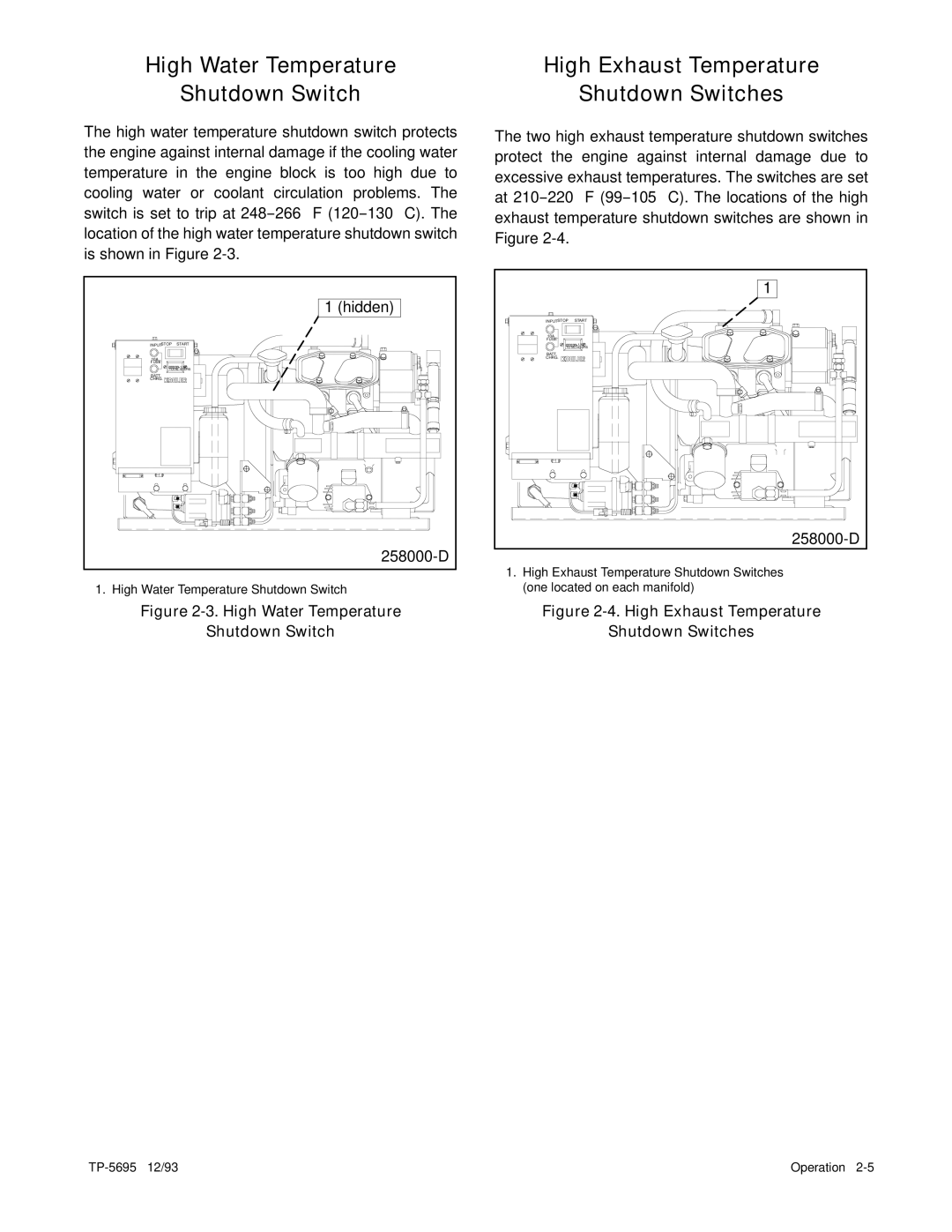 Kohler 3.5CFZ, 4CZ, 5CFZ, 6.5CZ installation manual High Water Temperature Shutdown Switch 