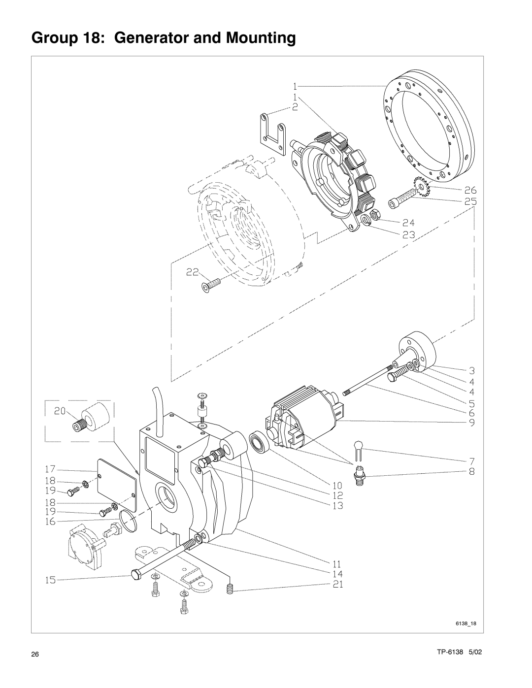 Kohler 4EOZ, 3.5EFOZ manual Group 18 Generator and Mounting 