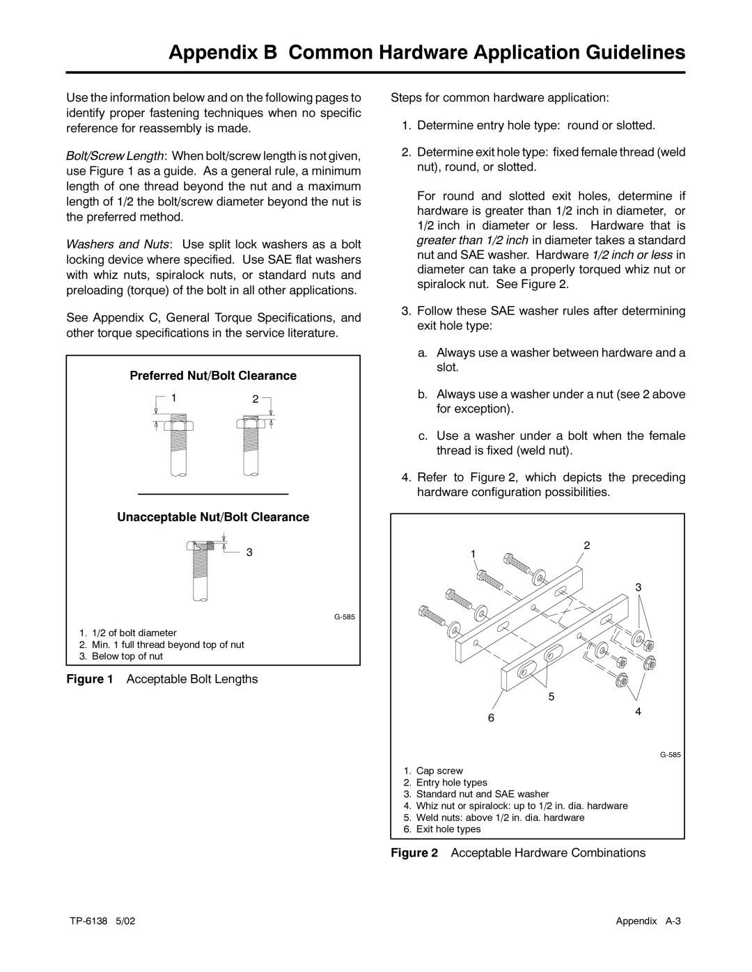 Kohler 3.5EFOZ, 4EOZ manual Appendix B Common Hardware Application Guidelines 