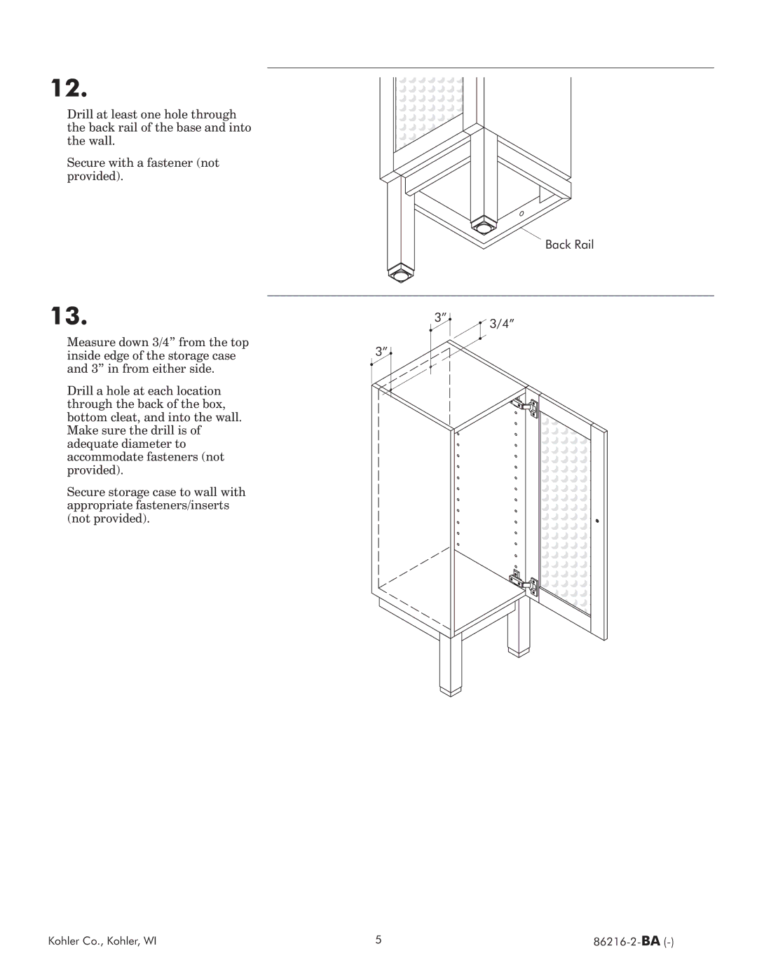 Kohler 86216 2 BA manual 862162 