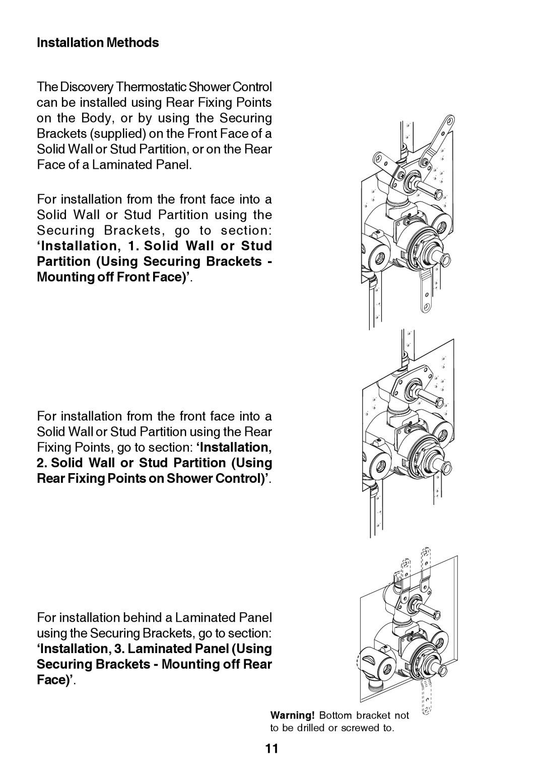 Kohler Discovery manual Installation Methods 