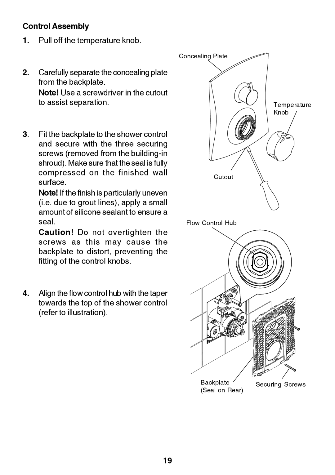 Kohler Discovery manual Control Assembly 