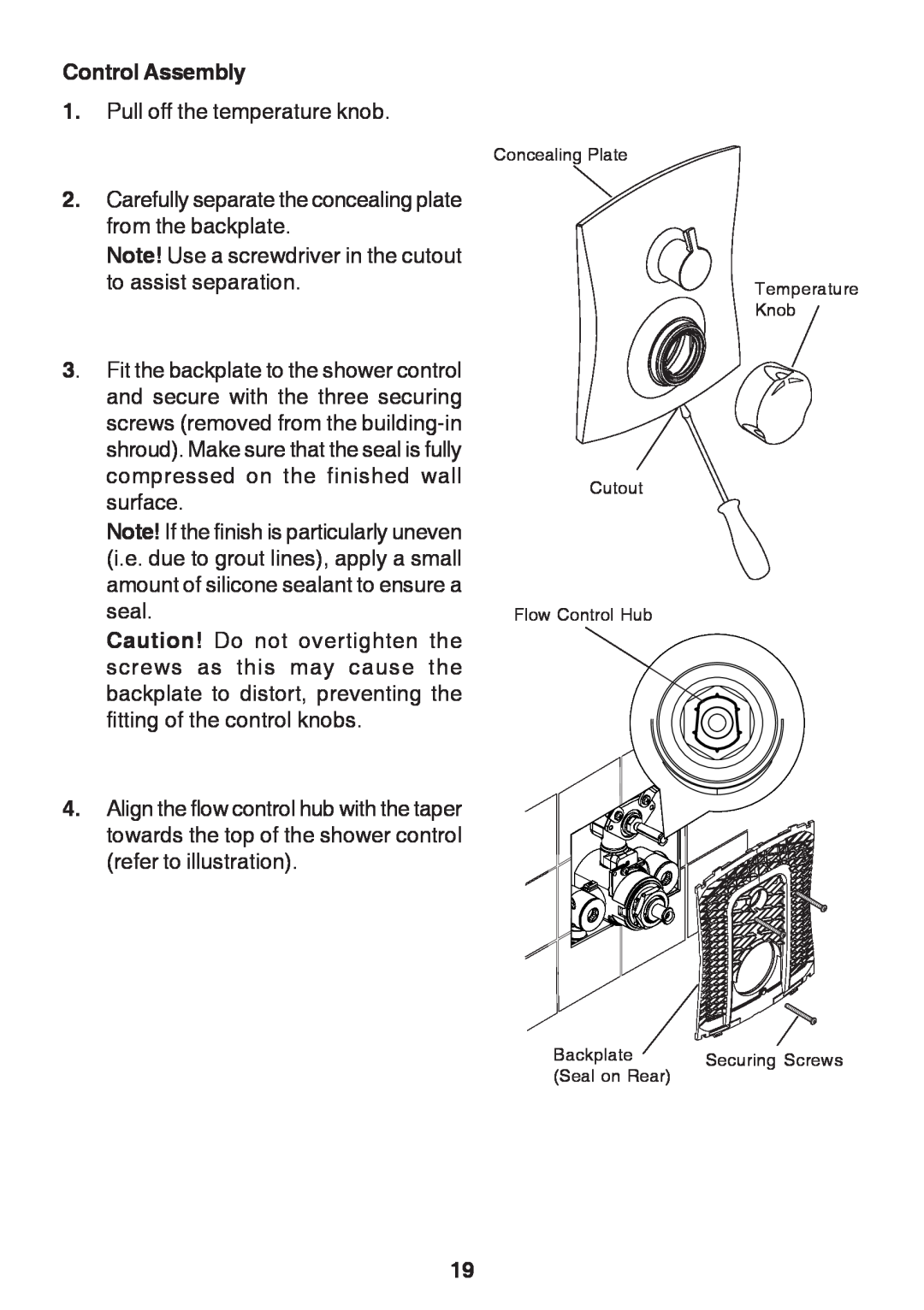 Kohler Discovery manual Control Assembly 