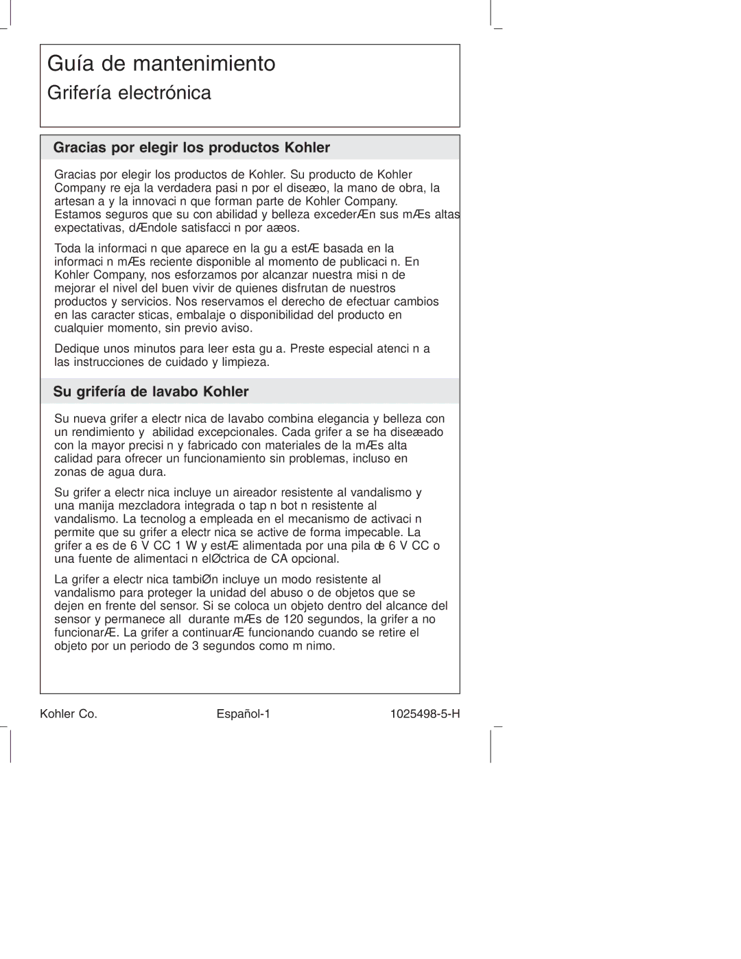 Kohler k-10950, k-10951 manual Gracias por elegir los productos Kohler, Su grifería de lavabo Kohler 