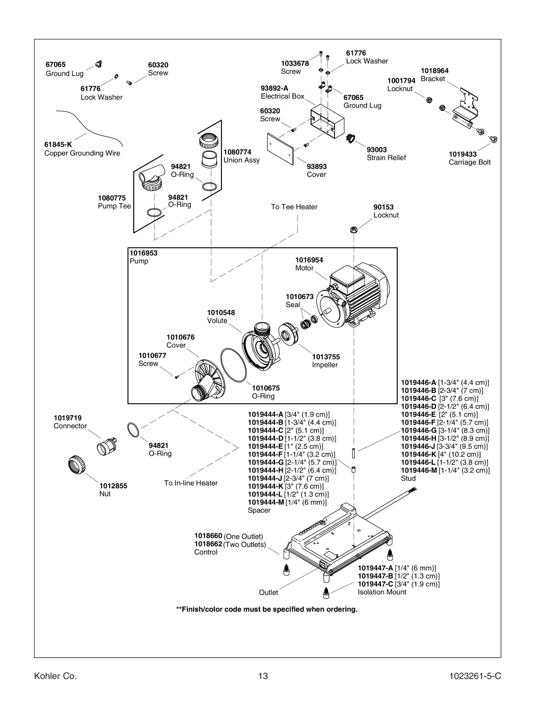 Kohler K-1110-CT manual 1019446-B2-3/4 7 cm 