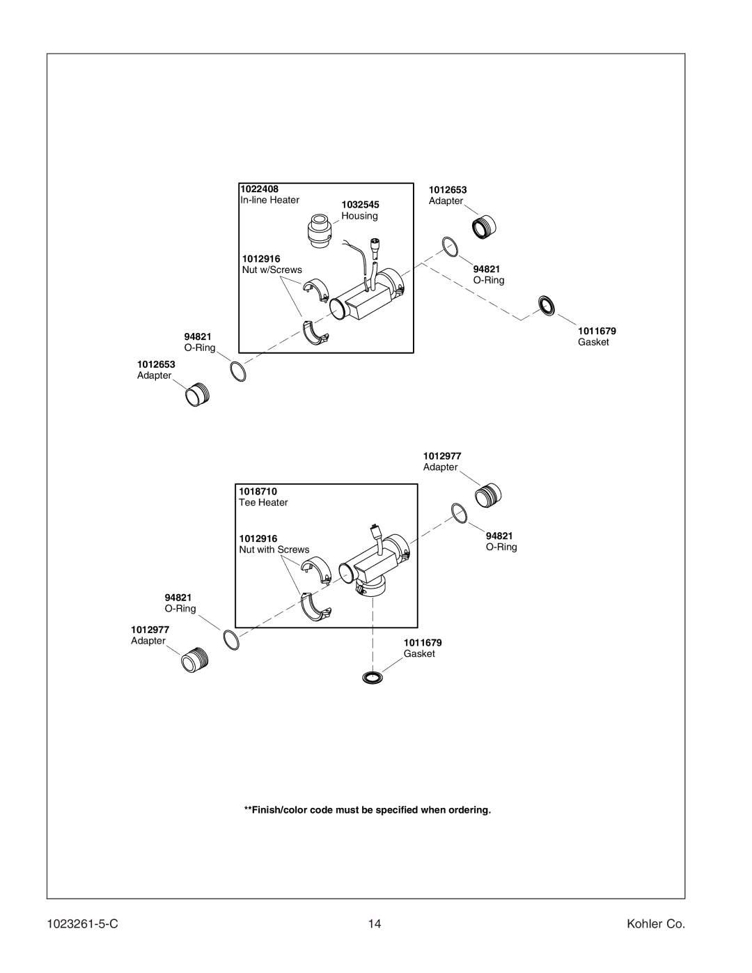 Kohler K-1110-CT manual 1012653 