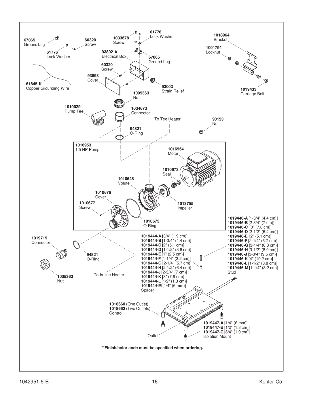 Kohler K-1111 manual 1019719 